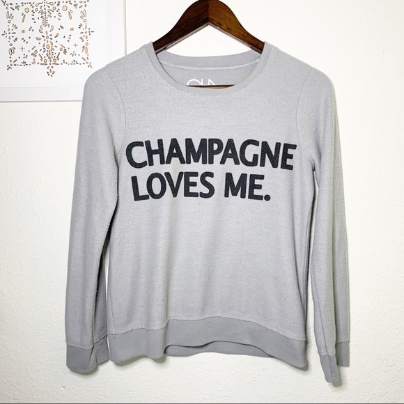 Chaser Sweaters - Chaser Champagne Loves Me Pullover Sweater- XS